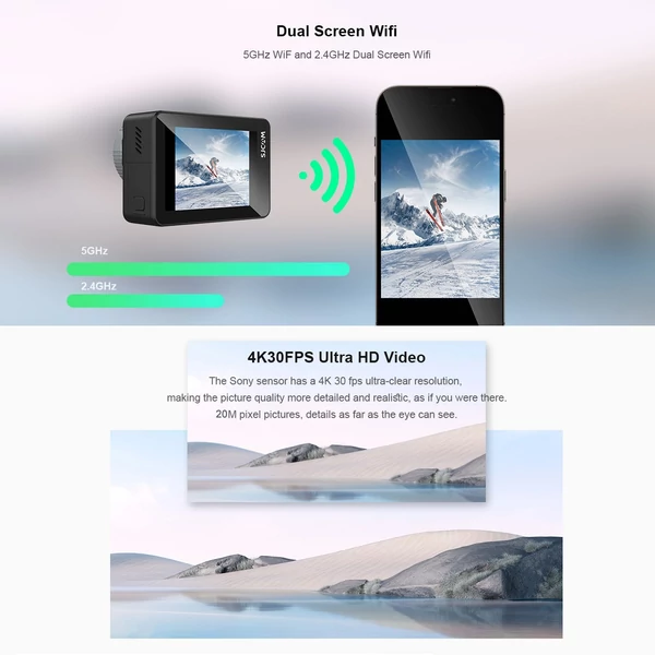 SJCAM SJ11 Active 4K 20MP kettős érintőképernyős akciókamera