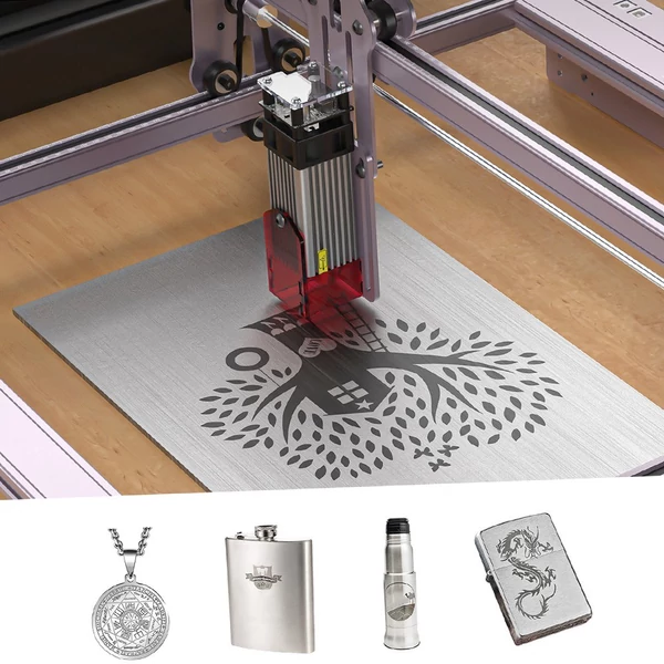 ATOMSTACK A5 Pro 5,5 W CNC asztali barkácsoló lézergravírozó vágógép 410x400 gravírozási területtel