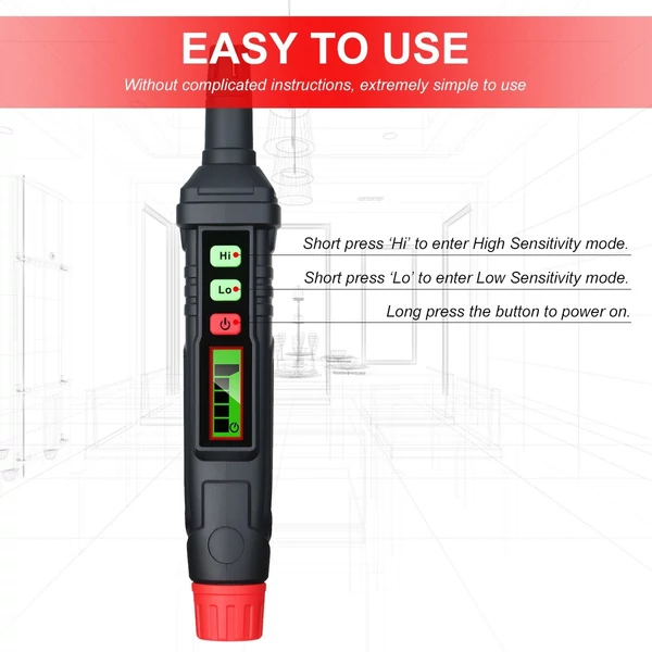 HABOTEST hordozható gázszivárgás-érzékelő hang- és vizuális riasztással minden típusú gyúlékony gázhoz