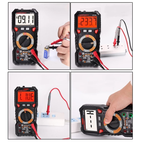HABOTEST HT118C digitális multiméter kézi hatótávolság 6000 számláló
