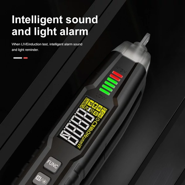 HABOTEST HT122A toll típus Digitális intelligens kézi multiméteres True RMS LCD kijelző 4000 számláló NCV mérő DC/AC Feszültség Ellenállás Kapacitás Frekvencia Teszter Fázisszekvencia érzékelés