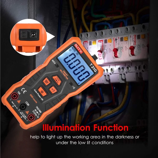 Az NJTY T21G Mini Smart Multimeter 6000 valódi RMS univerzális mérő
