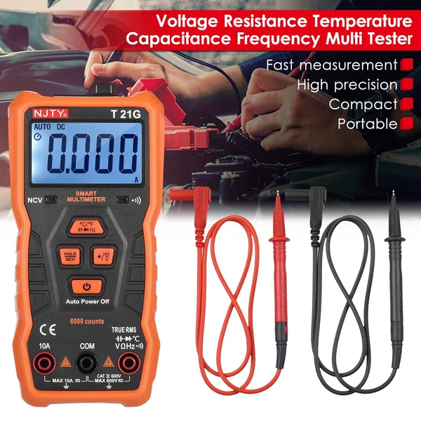 Az NJTY T21G Mini Smart Multimeter 6000 valódi RMS univerzális mérő