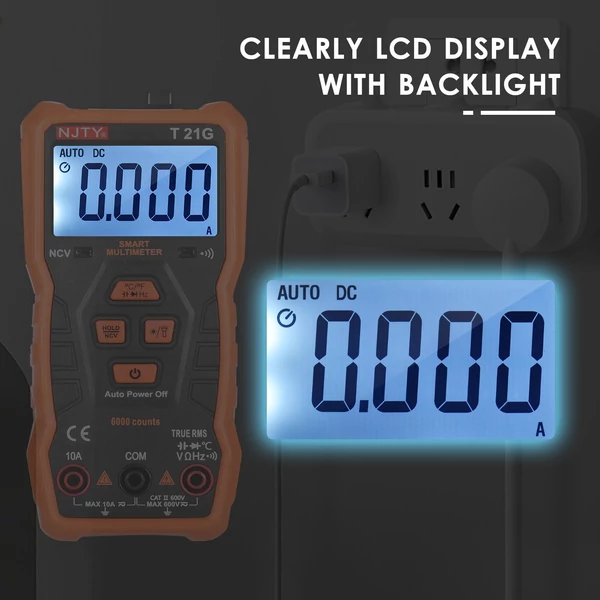 Az NJTY T21G Mini Smart Multimeter 6000 valódi RMS univerzális mérő
