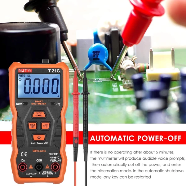 Az NJTY T21G Mini Smart Multimeter 6000 valódi RMS univerzális mérő