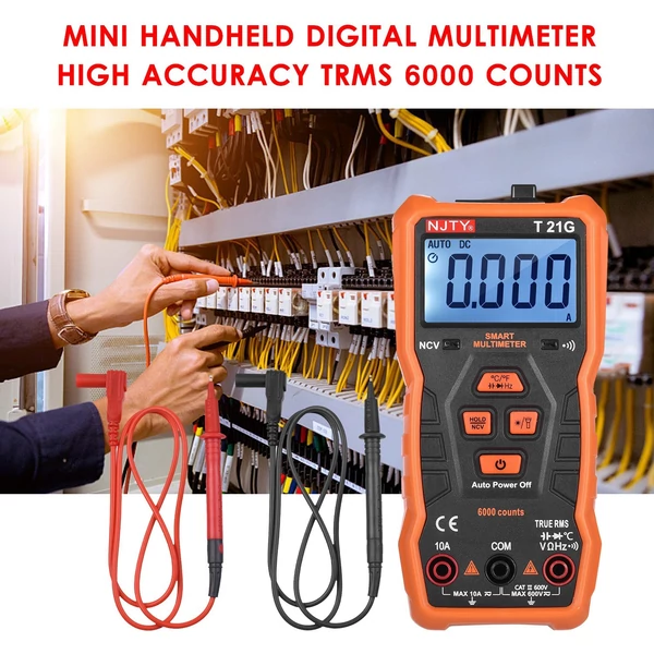 Az NJTY T21G Mini Smart Multimeter 6000 valódi RMS univerzális mérő