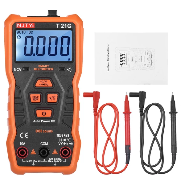 Az NJTY T21G Mini Smart Multimeter 6000 valódi RMS univerzális mérő