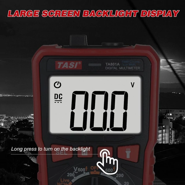 TASI TA801A digitális multiméter professzionális teszter True RMS multiméter mini többfunkciós tesztelő OHM NCV feszültségmérő