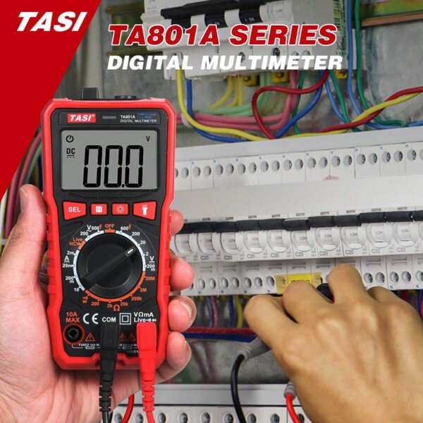 TASI TA801A digitális multiméter professzionális teszter True RMS multiméter mini többfunkciós tesztelő OHM NCV feszültségmérő
