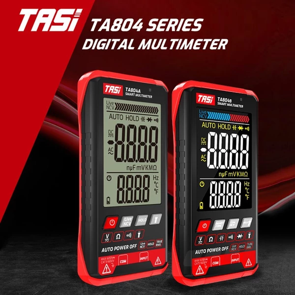 TASI TA804B digitális multiméter professzionális automatikus teszter True RMS multiméter ultravékony intelligens OHM NCV feszültség kapacitás dióda tesztelő automatikus és kézi kettős üzemmód