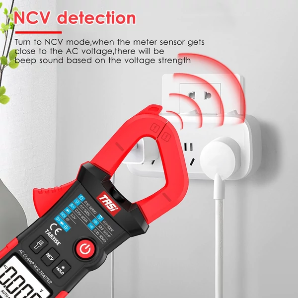 TASI TA8315E digitális bilincsmérő multiméter professzionális tesztelő True RMS multiméter mini többfunkciós tesztelő OHM NCV DC/AC