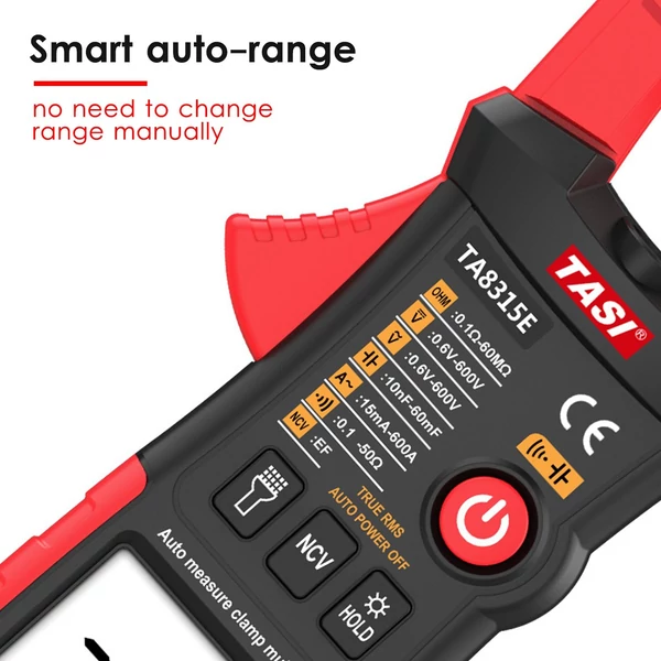 TASI TA8315E digitális bilincsmérő multiméter professzionális tesztelő True RMS multiméter mini többfunkciós tesztelő OHM NCV DC/AC