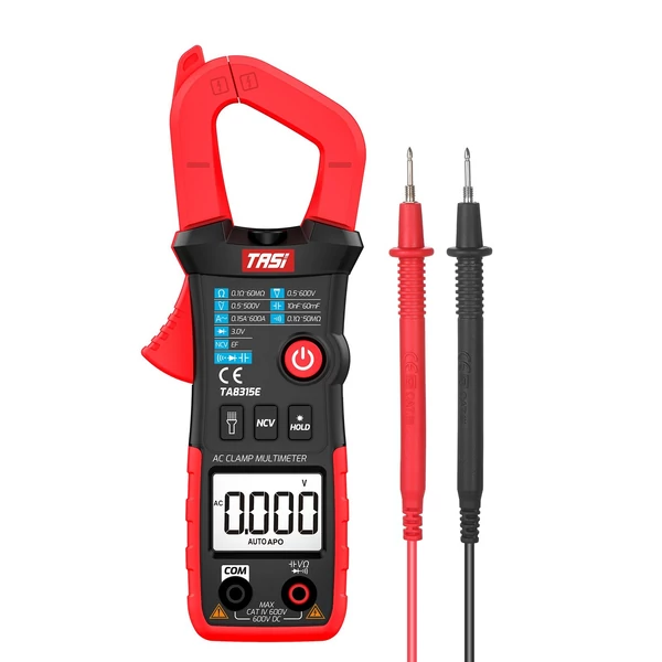 TASI TA8315E digitális bilincsmérő multiméter professzionális tesztelő True RMS multiméter mini többfunkciós tesztelő OHM NCV DC/AC