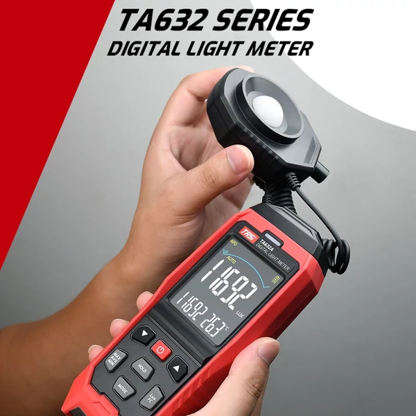 TASI TA632A LCD Digitális Mini Digitális Kézi Fénymérő Luminométer Fotométer Luxméter Fénymérő 0-200000 Lux