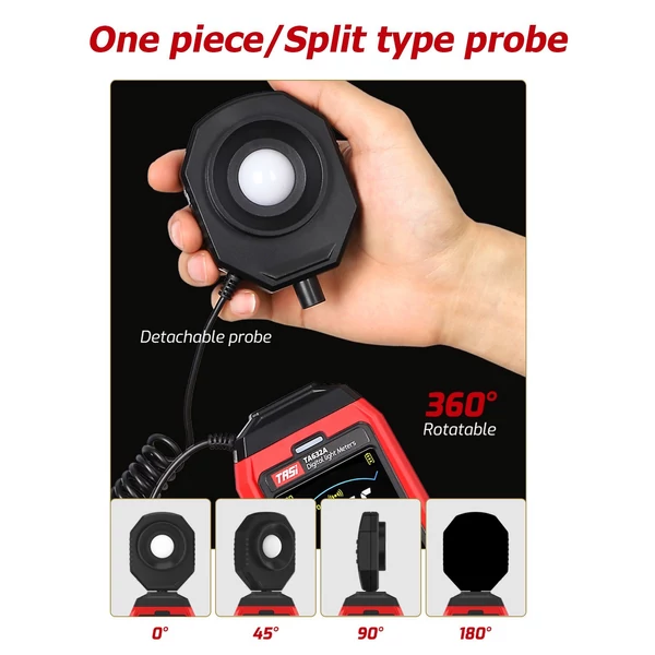 TASI TA632A LCD Digitális Mini Digitális Kézi Fénymérő Luminométer Fotométer Luxméter Fénymérő 0-200000 Lux