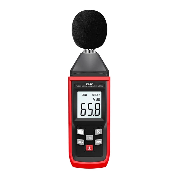 TASI TA8151 digitális hangszintmérő SLM professzionális nagy pontosságú zajvizsgáló decibel monitor 30-130dB akusztikus mérőműszer