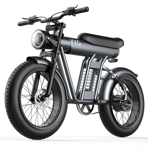 YYG GYL111 20x4 hüvelykes gumiabroncs, 750 W-os elektromos hegyikerékpár pedálasszisztenssel, 20 AH cserélhető akkumulátorral és kerékpártárolóval - Arany