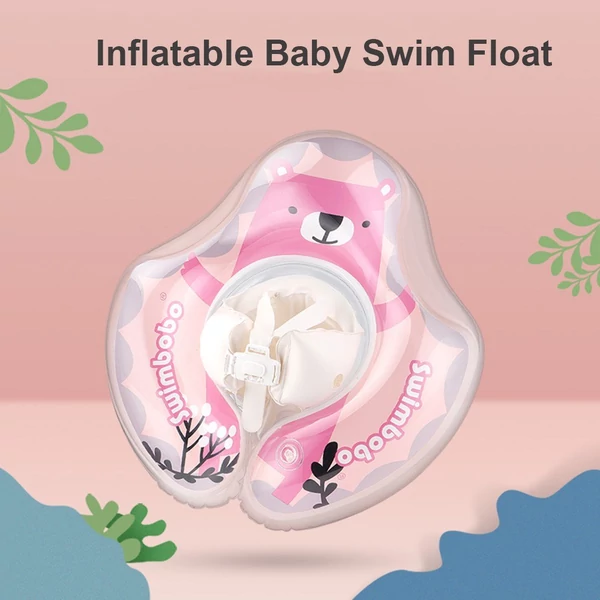 Swimbobo aranyos felfújható babaúszó - Pink