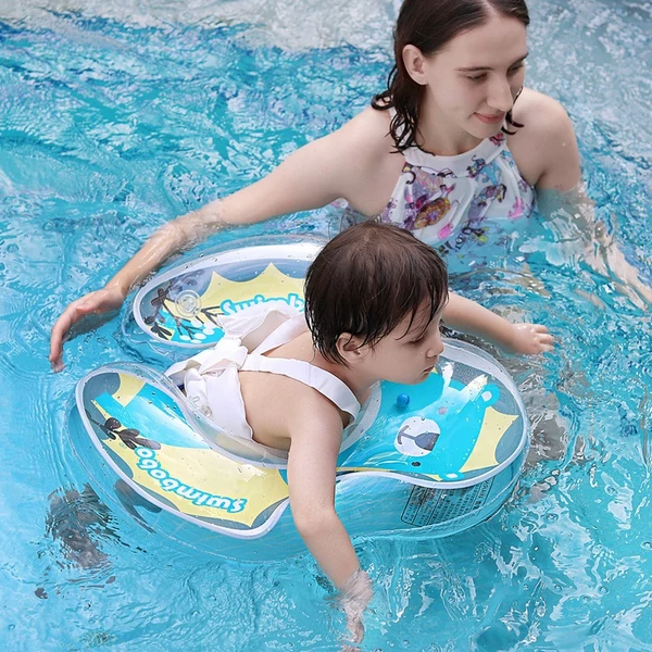 Swimbobo aranyos felfújható babaúszó - Kék