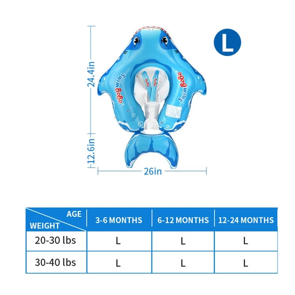 SwimBoBo felfújható úszógyűrű babának - Naptető nélkül