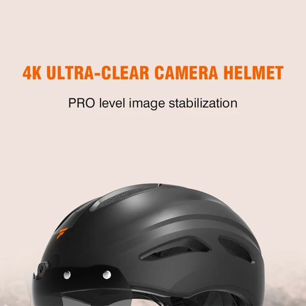 FOXWEAR V8 PRO intelligens kerékpáros sisak 4K HD kamera Wifi APP vezeték nélküli kapcsolattal felnőtteknek Beépített 32G TF kártya - Maximális támogatás 512G-ig