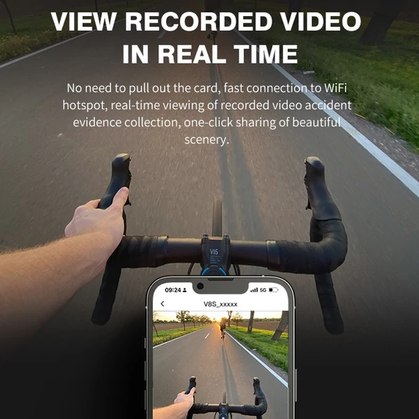 FOXWEAR V8S intelligens kerékpáros sisak 4K HD kamera Wifi APP vezeték nélküli kapcsolattal felnőtteknek Beépített 32G TF kártya - Maximális támogatás 128G-ig