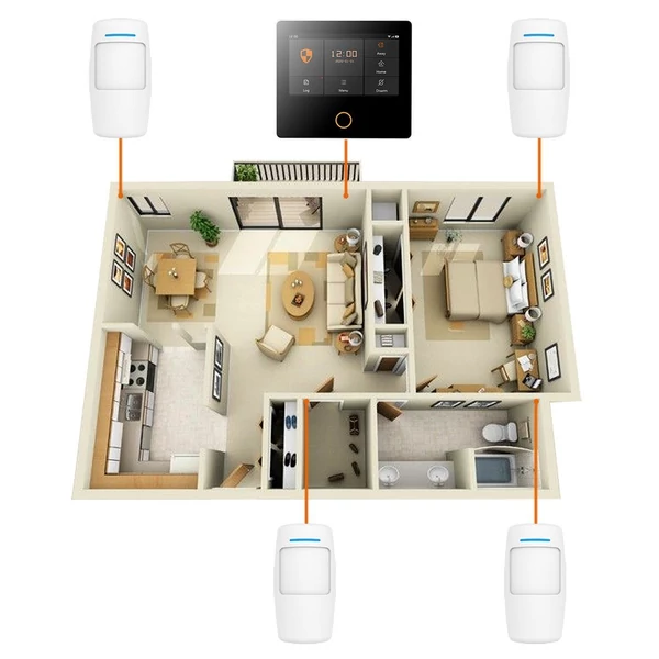 Vezeték nélküli WiFi PIR mozgásérzékelő infravörös biztonsági riasztó Tuya App Control Smart Home biztonsági rendszerrel