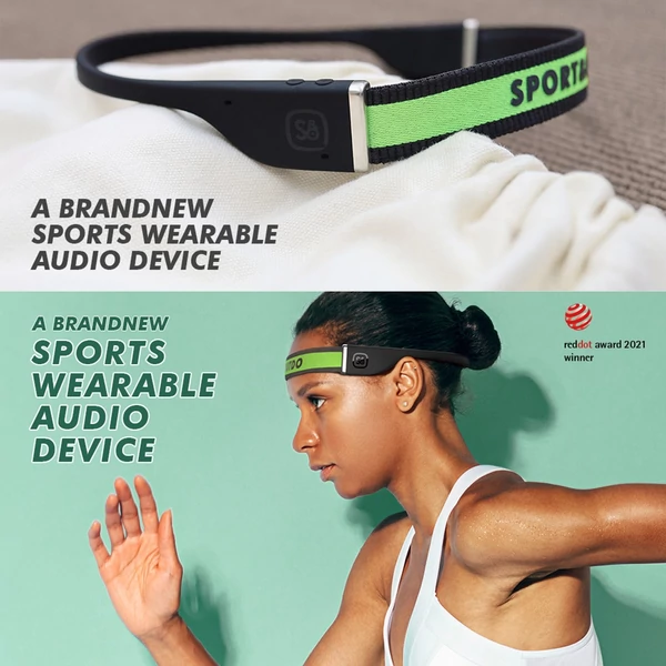 MIFO SO SportSet Reddot Award BT 5.3 fejhallgató és sport fejpánt 2 az 1-ben hordható audioeszköz - M méret