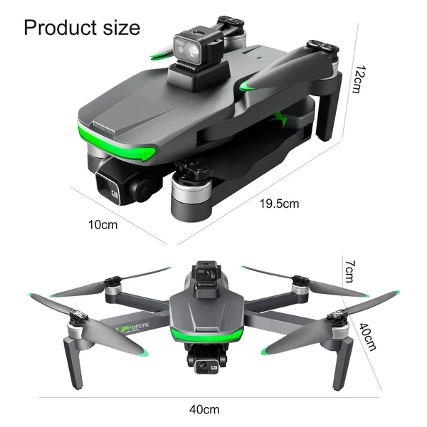 YLR/C S155 GPS 5G WiFi 6KM Repeater FPV 2.7K HD ESC kamera 3 tengelyes EIS Gimbal távirányító drón tárolótáskával - Akadálykerülő nélkül, 1 akkumulátor