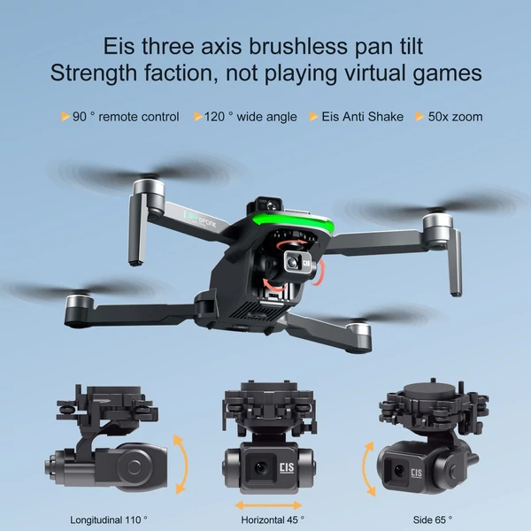 YLR/C S155 GPS 5G WiFi 6KM Repeater FPV 2.7K HD ESC kamera 3 tengelyes EIS Gimbal távirányító drón tárolótáskával - Akadálykerülő nélkül, 1 akkumulátor