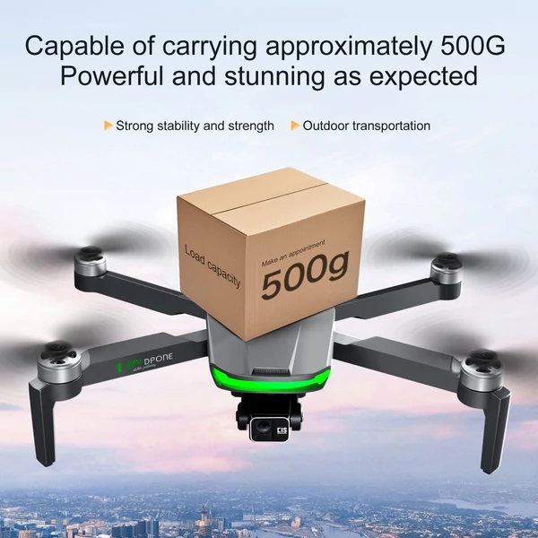 YLR/C S155 GPS 5G WiFi 6KM Repeater FPV 2.7K HD ESC kamera 3 tengelyes EIS Gimbal távirányító drón tárolótáskával - Akadálykerülő nélkül, 1 akkumulátor