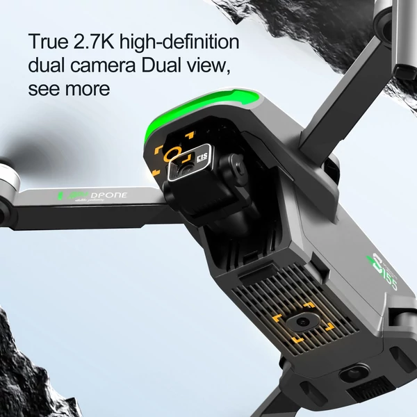 YLR/C S155 GPS 5G WiFi 6KM Repeater FPV 2.7K HD ESC kamera 3 tengelyes EIS Gimbal távirányító drón tárolótáskával - Akadálykerülő nélkül, 1 akkumulátor