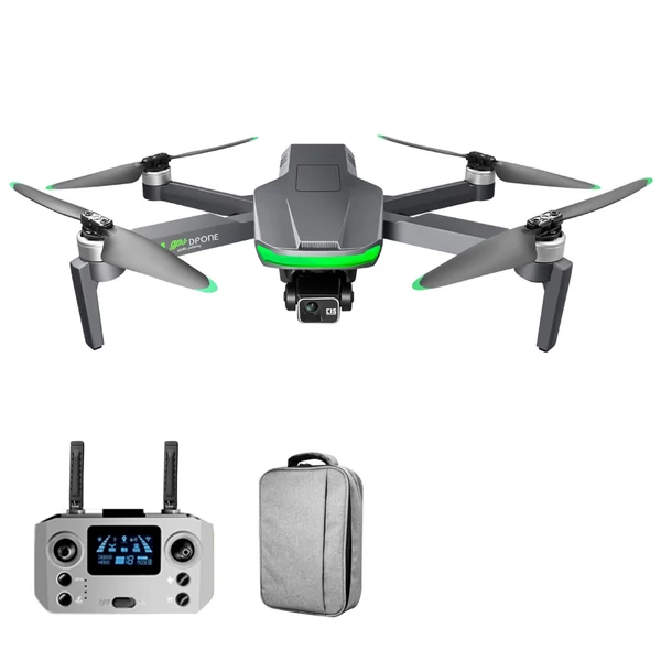 YLR/C S155 GPS 5G WiFi 6KM Repeater FPV 2.7K HD ESC kamera 3 tengelyes EIS Gimbal távirányító drón tárolótáskával - Akadálykerülő nélkül, 2 akkumulátor