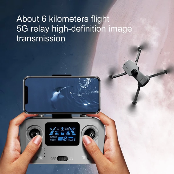 YLR/C S155 GPS 5G WiFi 6KM Repeater FPV 2.7K HD ESC kamera 3 tengelyes EIS Gimbal távirányítós drón tárolótáskával - 360°-os akadályelkerülővel, 1 akkumulátor