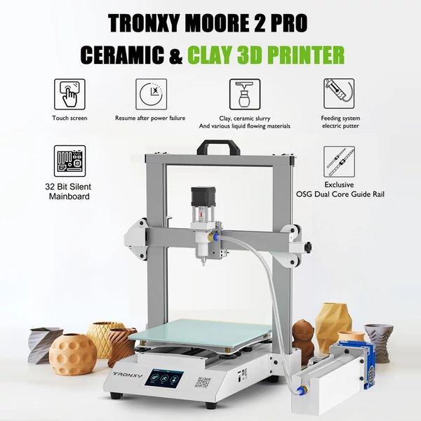 TRONXY 3D nyomtató Moore 2 Pro kerámia agyag