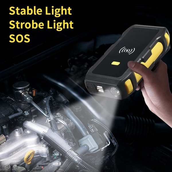 Erős Power Car Jump Starter és Power Bank nagy kapacitású 1200A csúcs