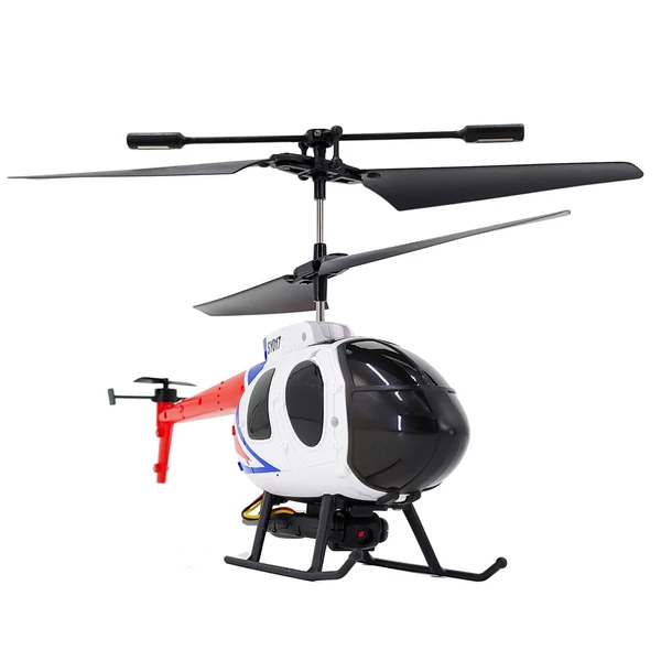 2,4 GHz-es távirányítós helikopter giroszkóp stabilizáló egygombos felszálló leszálló játék (kamera nélkül) - Fehér, 2 akkumulátor