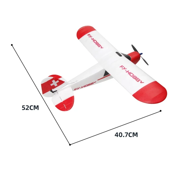 FX9603 J3 2,4 GHz-es távirányítós vitorlázórepülőgép - Piros, 3 akkumulátor