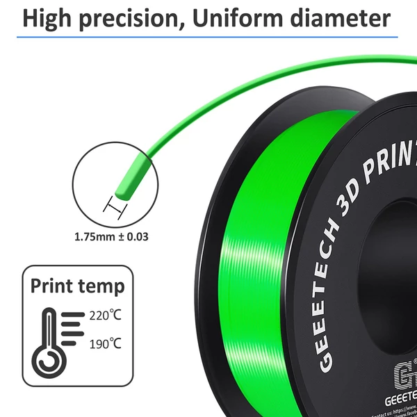 Geeetech PLA Filament 3D nyomtatóhoz - Zöld