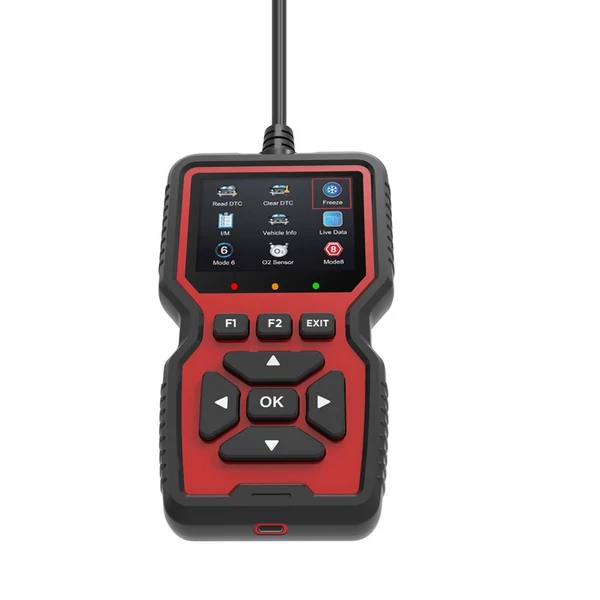 V519 OBDII diagnosztikai járműkódolvasó továbbfejlesztett támogatási nyomtatási funkciók minden OBD II protokoll autóhoz 1996 óta