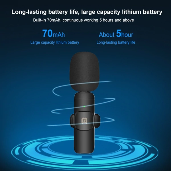 PULUZ PU3151B One-Trigger-Two Mini 2.4G vezeték nélküli mikrofonrendszer C-típusú Android okostelefonokhoz