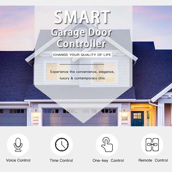 Tuya WiFi intelligens garázsajtónyitó vezérlő SmartLife App vezérlés