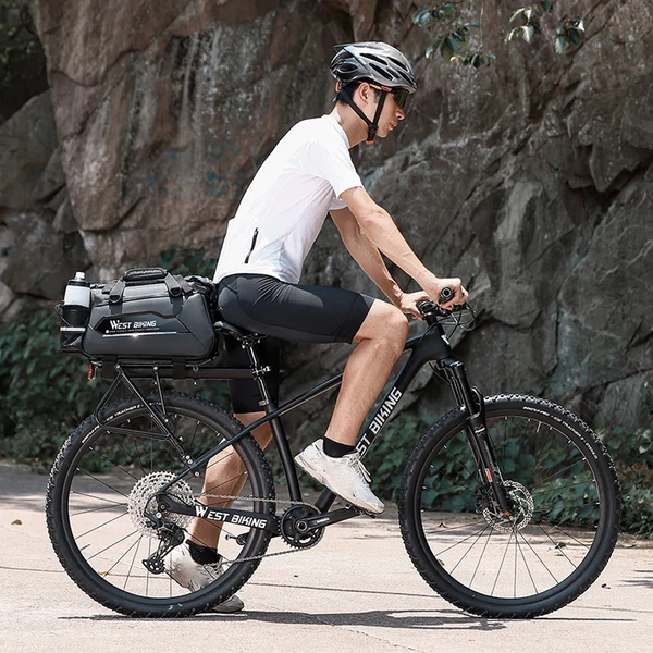 WEST BIKING Bővíthető kerékpáros hátsó üléstáska, nagy kapacitású