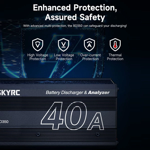 SKYRC akkumulátor kisütő és elemző 40A 350W NiMH LiHV távirányítós autóhoz, drónhoz
