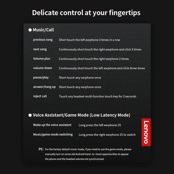 2db Lenovo thinkplus XT99 vezeték nélküli fülhallgató BT5.2 Intelligens zajcsökkentő sztereó mikrofonnal