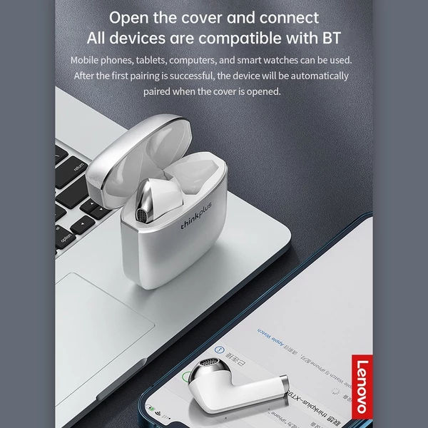 2db Lenovo thinkplus XT99 vezeték nélküli fülhallgató BT5.2 Intelligens zajcsökkentő sztereó mikrofonnal