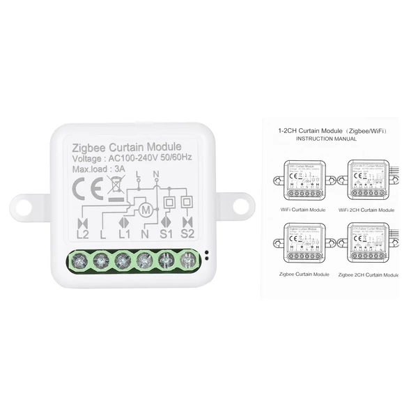 Zigbee 3.0 mini intelligens relé WiFi kapcsoló, egyirányú DIY intelligens fénykapcsoló modul Smart Life alkalmazás (1 csatornás modul)