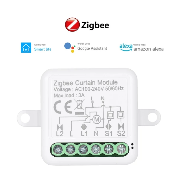 Zigbee 3.0 mini intelligens relé WiFi kapcsoló, egyirányú DIY intelligens fénykapcsoló modul Smart Life alkalmazás (1 csatornás modul)