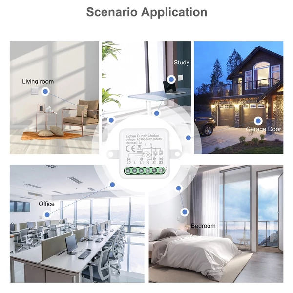 Zigbee 3.0 mini intelligens relé WiFi kapcsoló, egyirányú DIY intelligens fénykapcsoló modul Smart Life alkalmazás (1 csatornás modul)