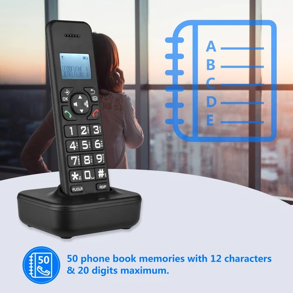 D1002B vezeték nélküli telefon üzenetrögzítővel - Fehér